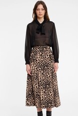 Ana Alcazar Rok Lang Opgest Zakken Panterprint Orginal Bruin