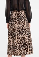 Ana Alcazar Rok Lang Opgest Zakken Panterprint Orginal Bruin