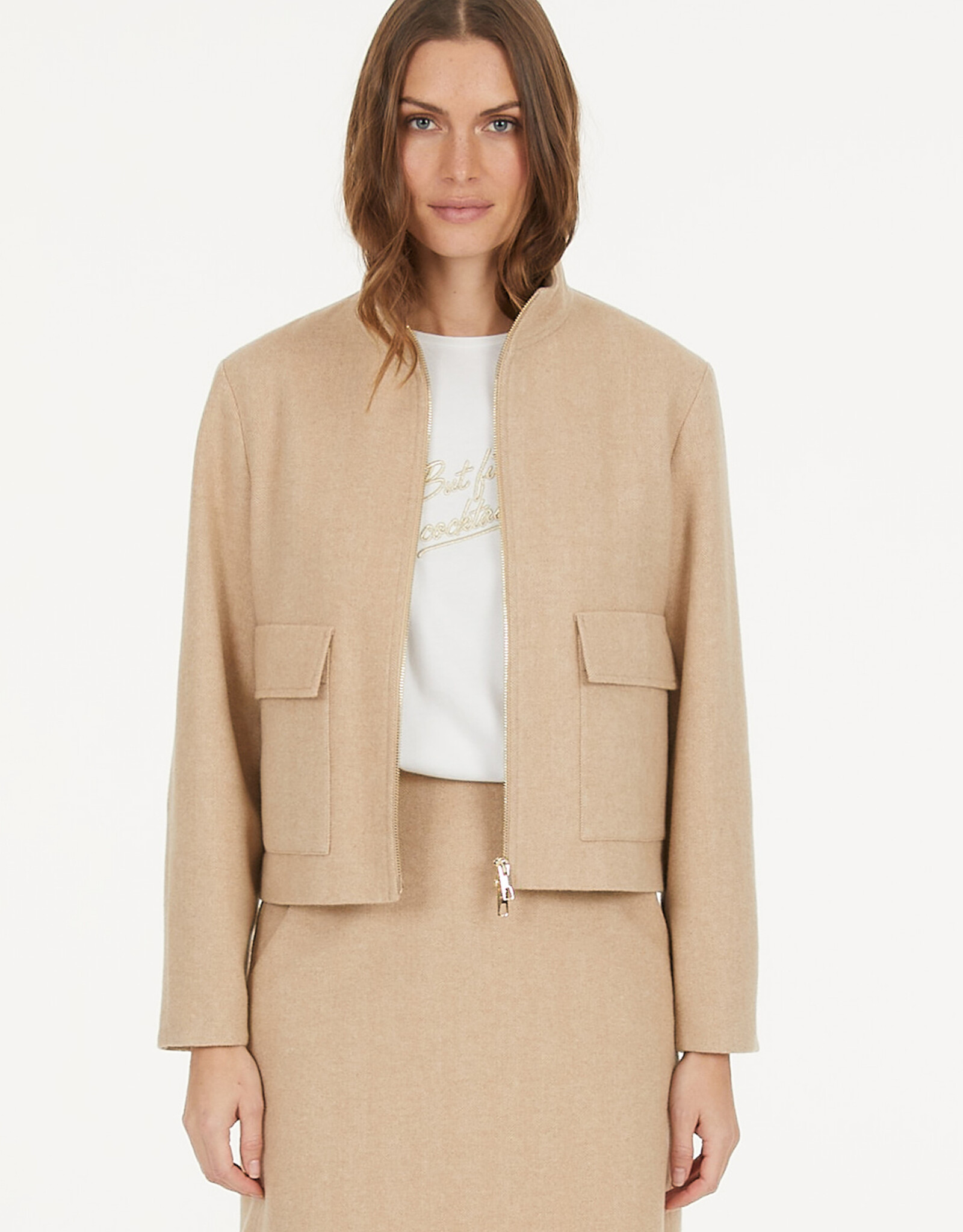 Marc Aurel Jasje Kort Met Rits Beige