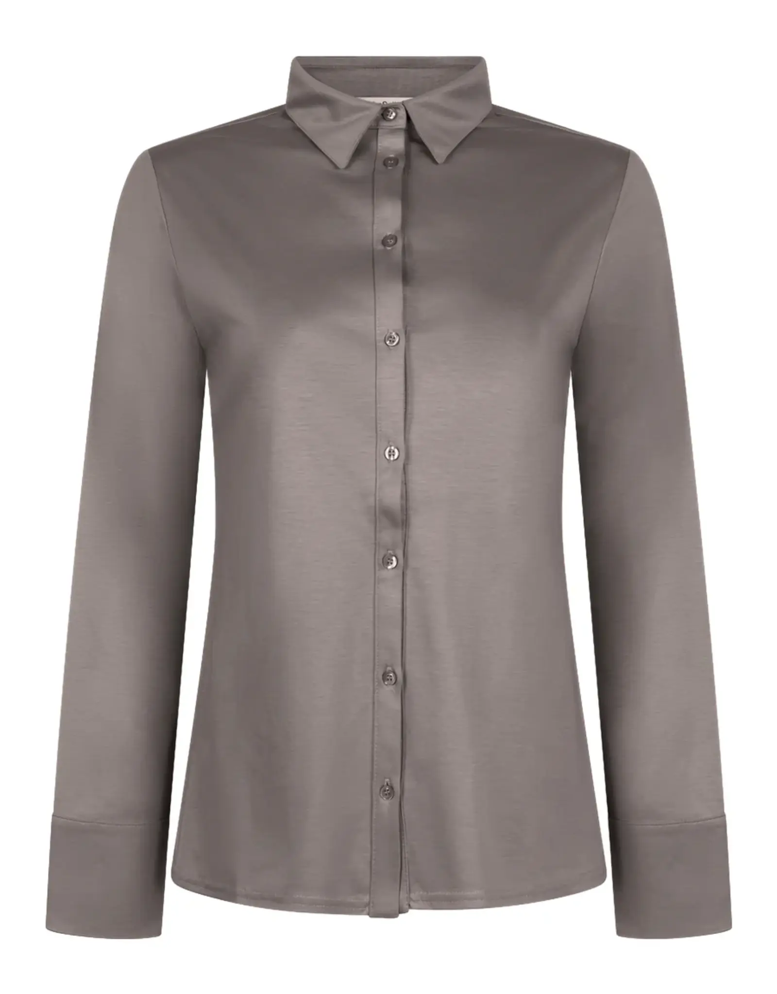 LaSalle Polo Blouse Grey Taupe