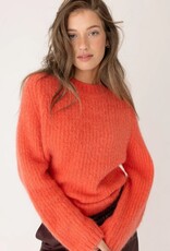 Anna Blue Pullover Desser Turtle Hals Raspberry