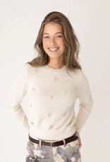 Anna Blue Pullover Riccy RH Bloemetje Zilver Kit Solid