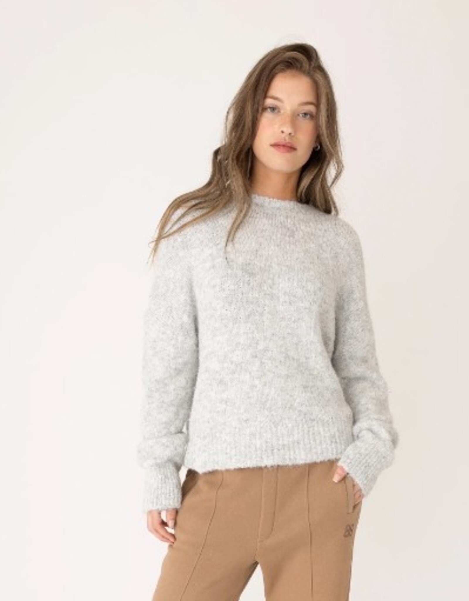 Anna Blue Pullover Labi Light Grey Melange