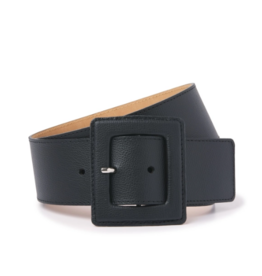 Angelo de Lombardi Ceintuur Zwart Vierkante Gesp