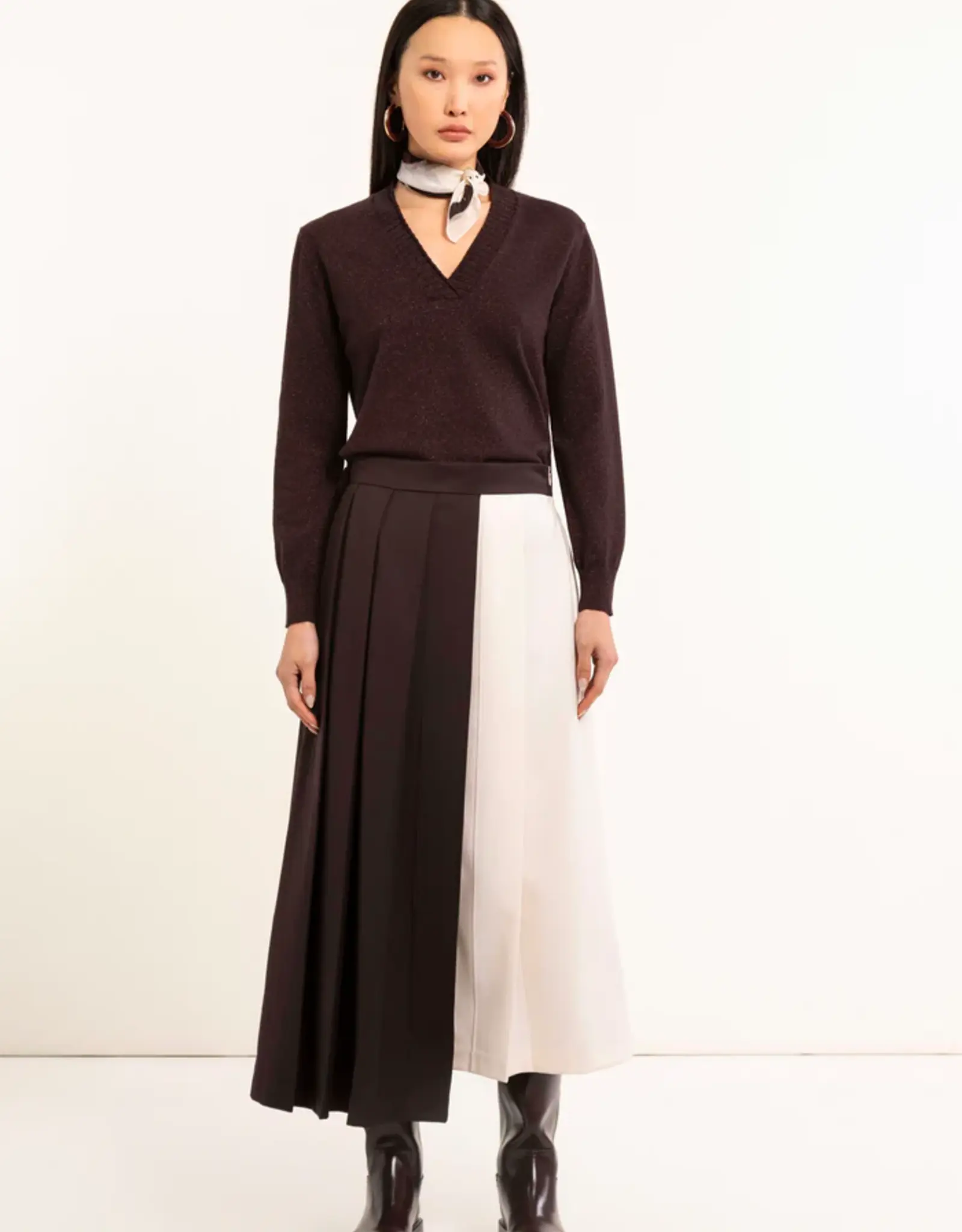 Maria Bellentani Rok Brent Color Block Moro/Latte