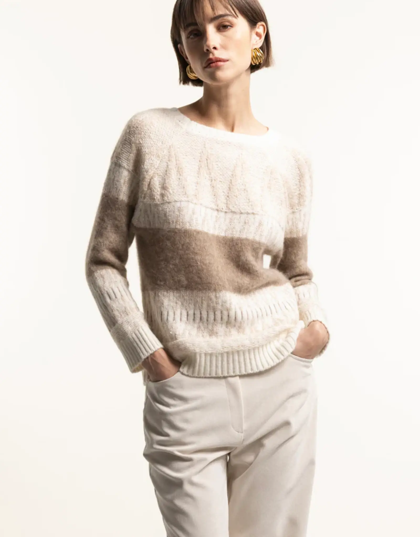 Maria Bellentani Pullover Charlotte Avorio Kasha