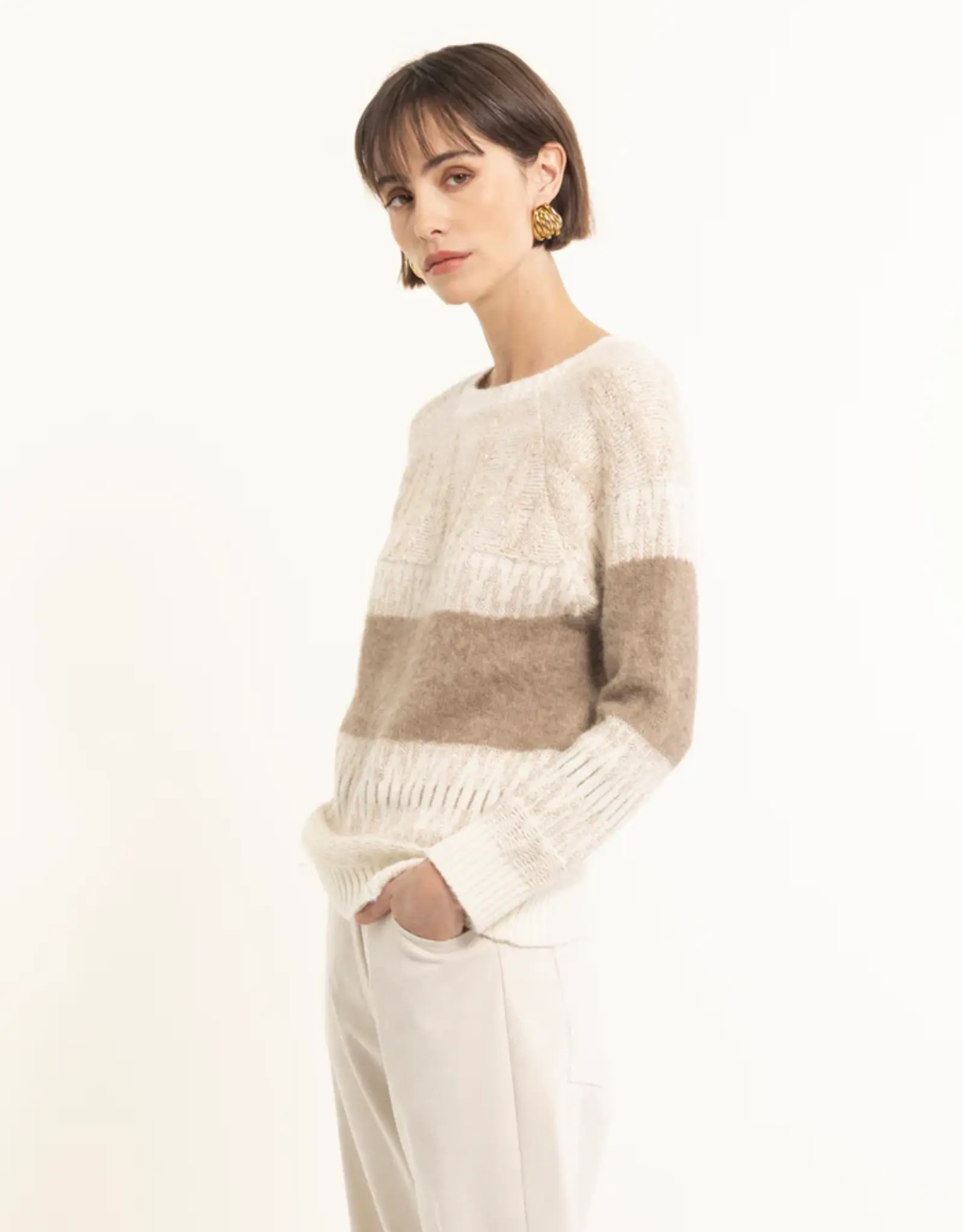 Maria Bellentani Pullover Charlotte Avorio Kasha