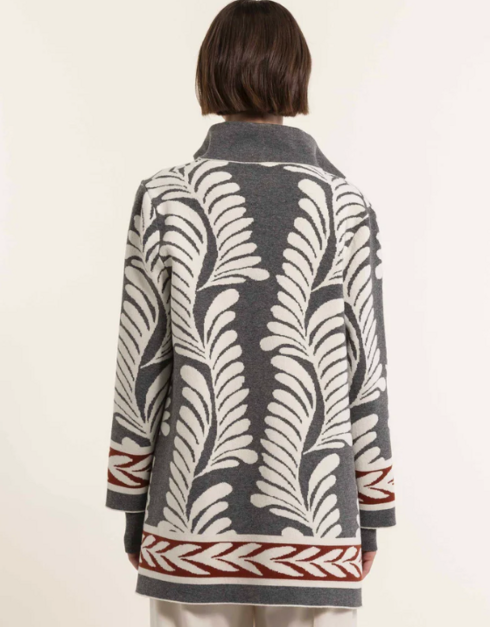 Maria Bellentani Vest Bella Antracite Latte