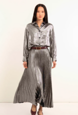 Maria Bellentani Rok Soleil Plisse Silver Argento