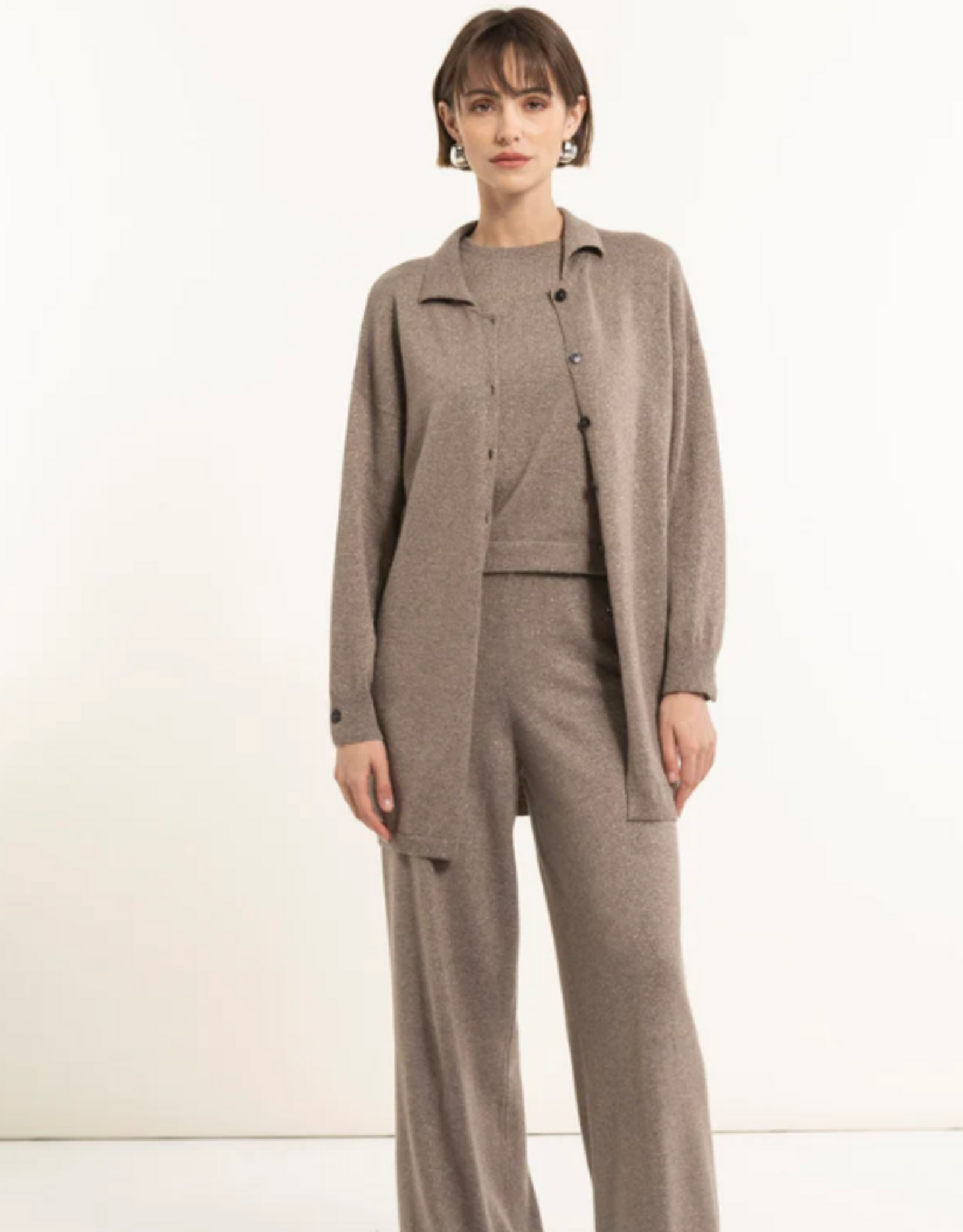 Maria Bellentani Vest Jeanette Polo Kraag Kasha