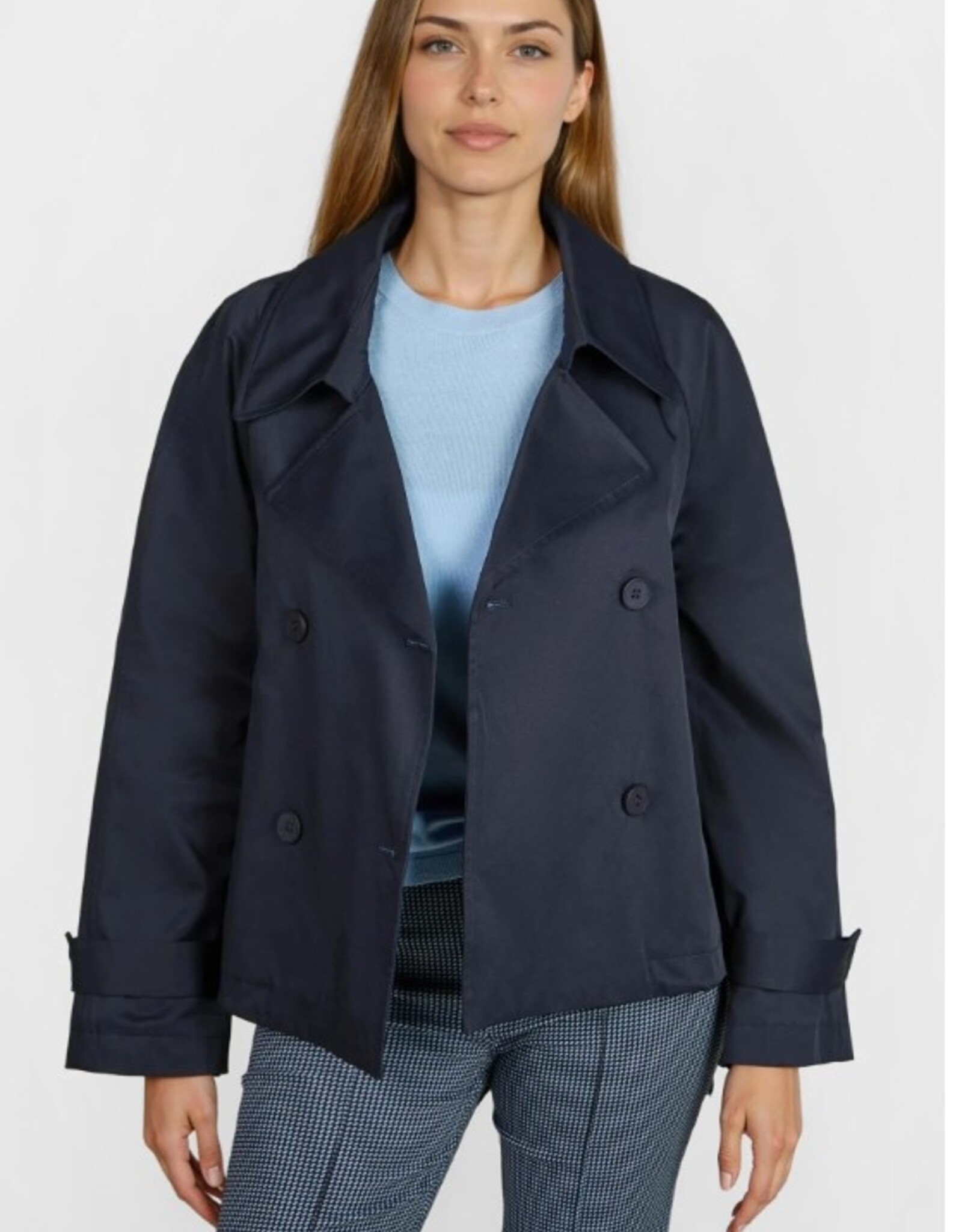Marc Aurel Trenchcoat Kort Donker Blauw