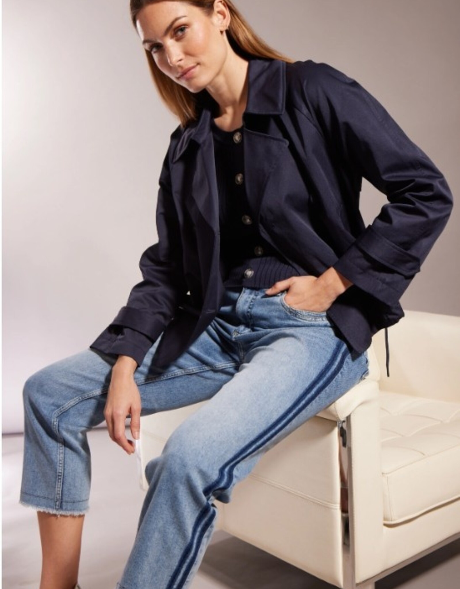 Marc Aurel Trenchcoat Kort Donker Blauw