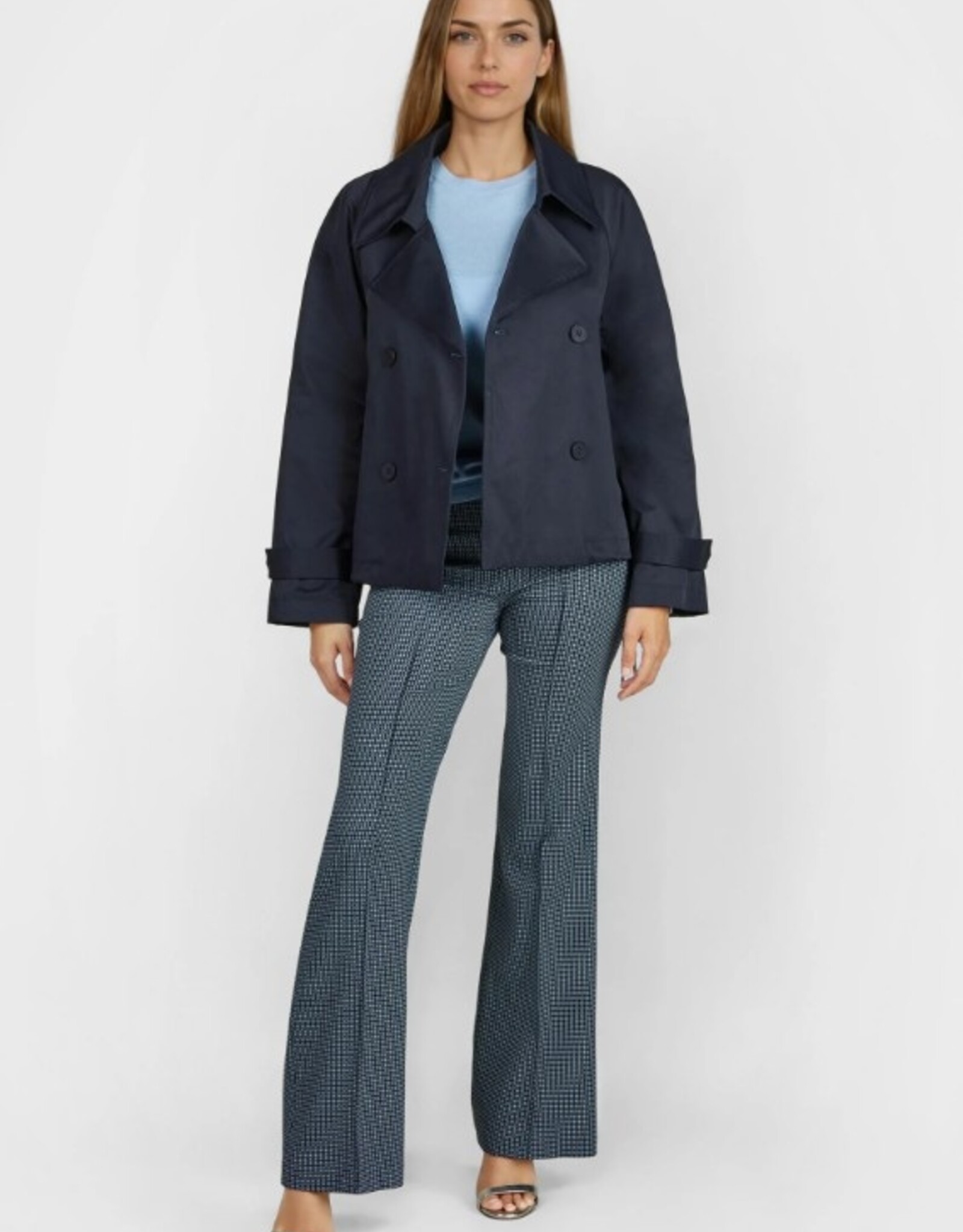 Marc Aurel Trenchcoat Kort Donker Blauw