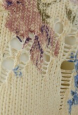 Oui Pullover Bloem Print Pastel Tinten