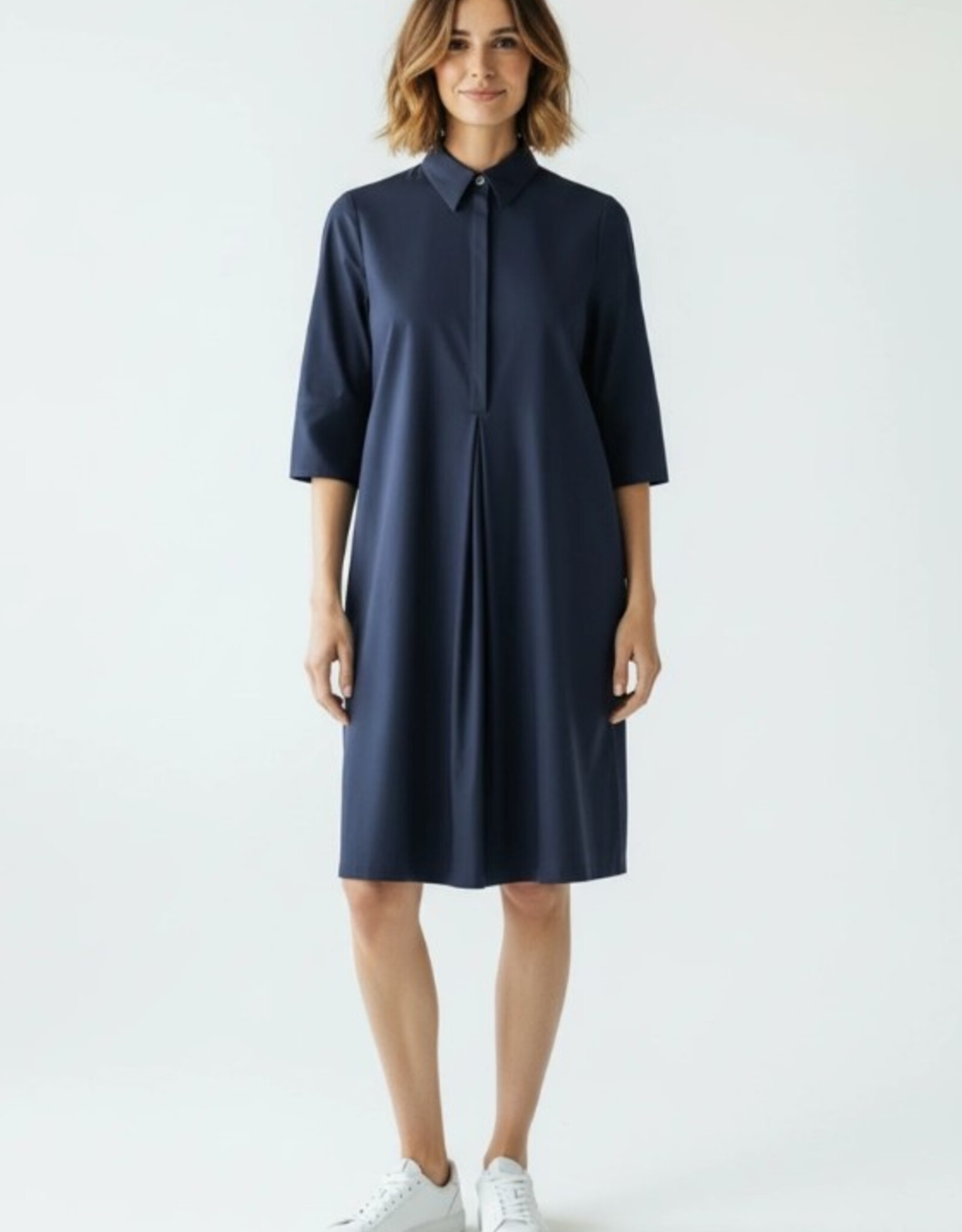 Marc Aurel Donker Blauw Polo Jurkje Travel Materiaal