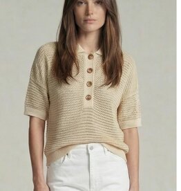 Marc Aurel Polo Trui K Mouw Beige Silver