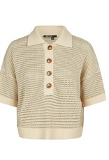 Marc Aurel Polo Trui K Mouw Beige Silver