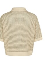 Marc Aurel Polo Trui K Mouw Beige Silver