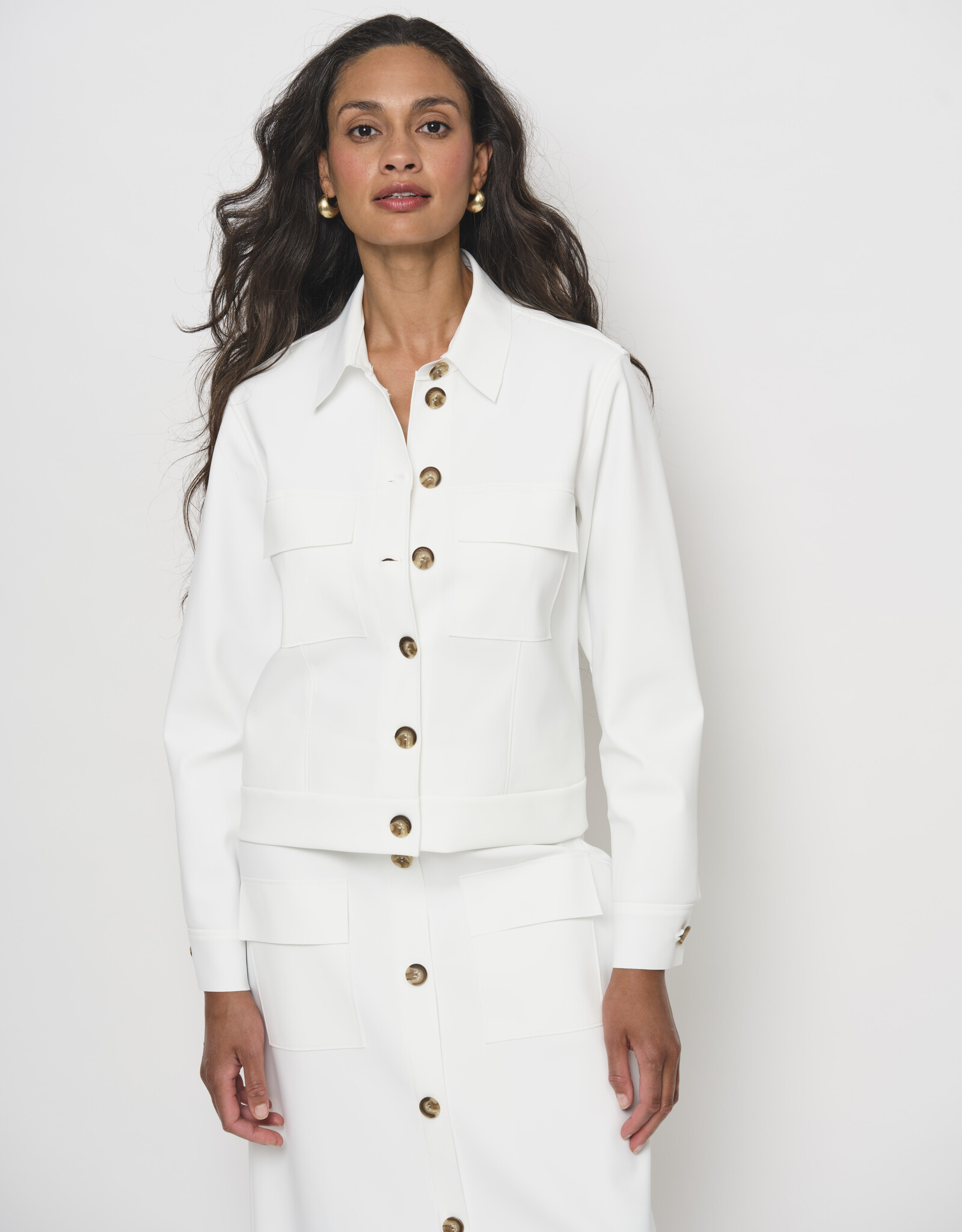 LaSalle Short Jacket Travel Jersey White