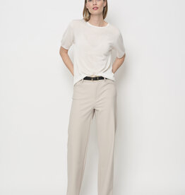 LaSalle Pantalon Wide Leg Travel Jersey Naturel