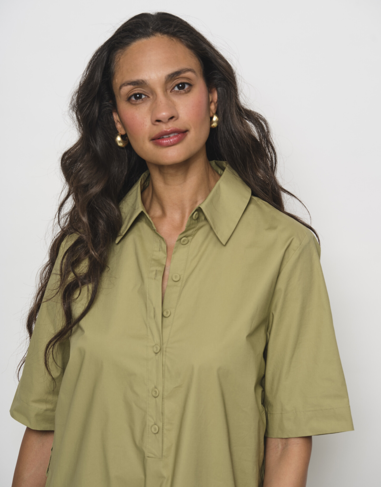 LaSalle Volant Dress Olive