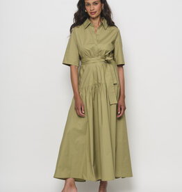 LaSalle Volant Dress Olive