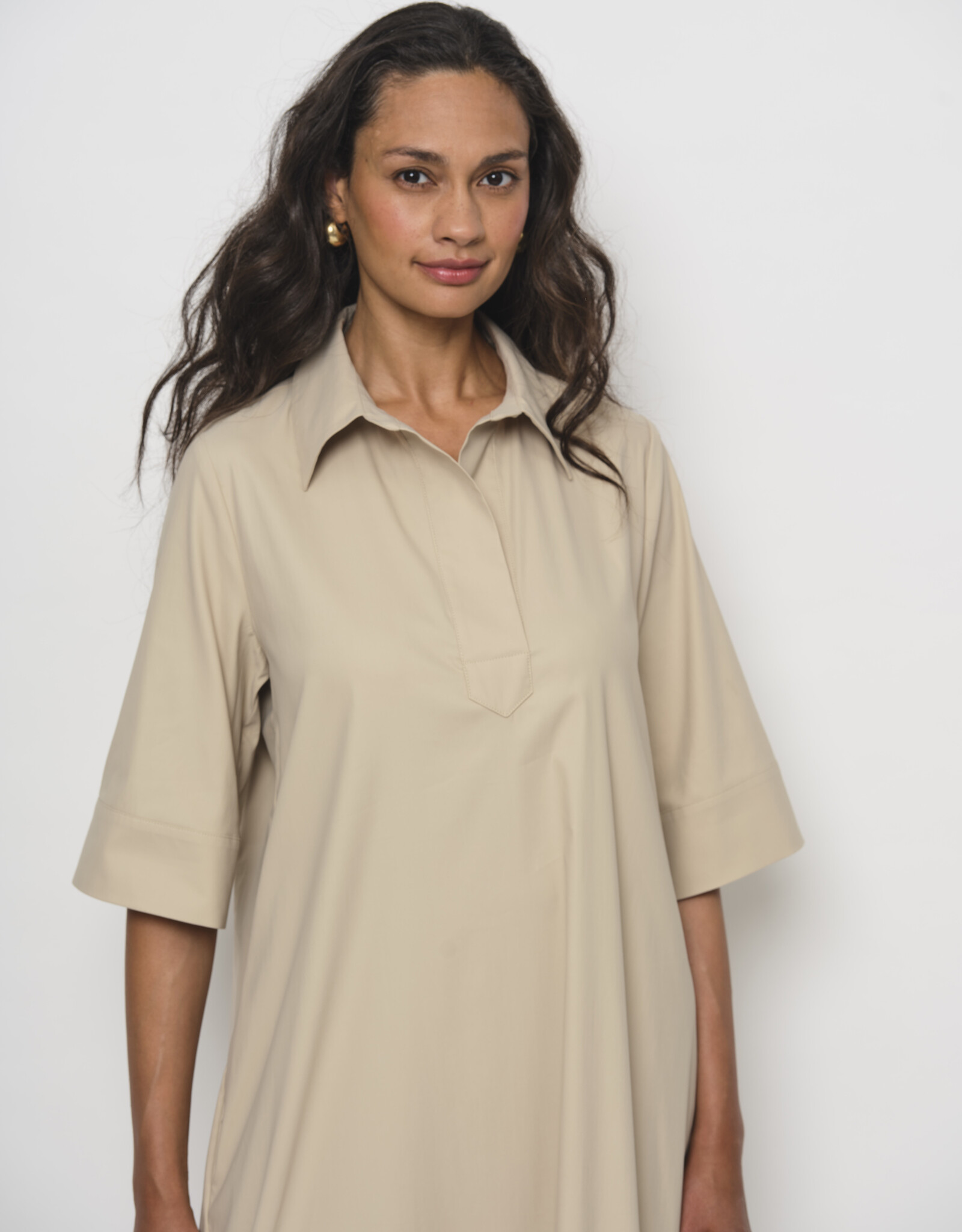 LaSalle Pop Over Dress Sand