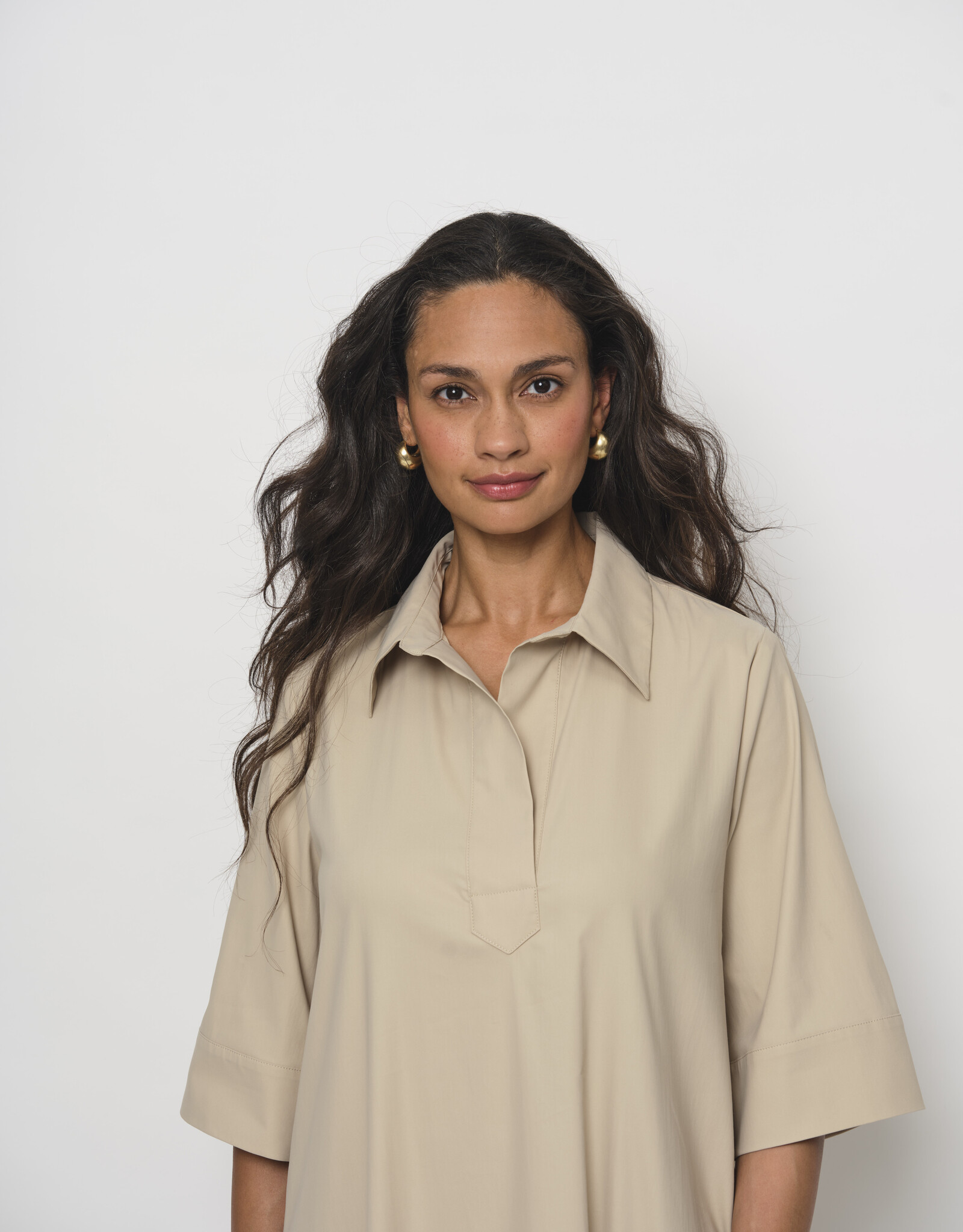 LaSalle Pop Over Dress Sand