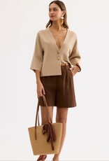 Leo&Ugo Vest Jasje Marie  Camel 7/8 Mouw