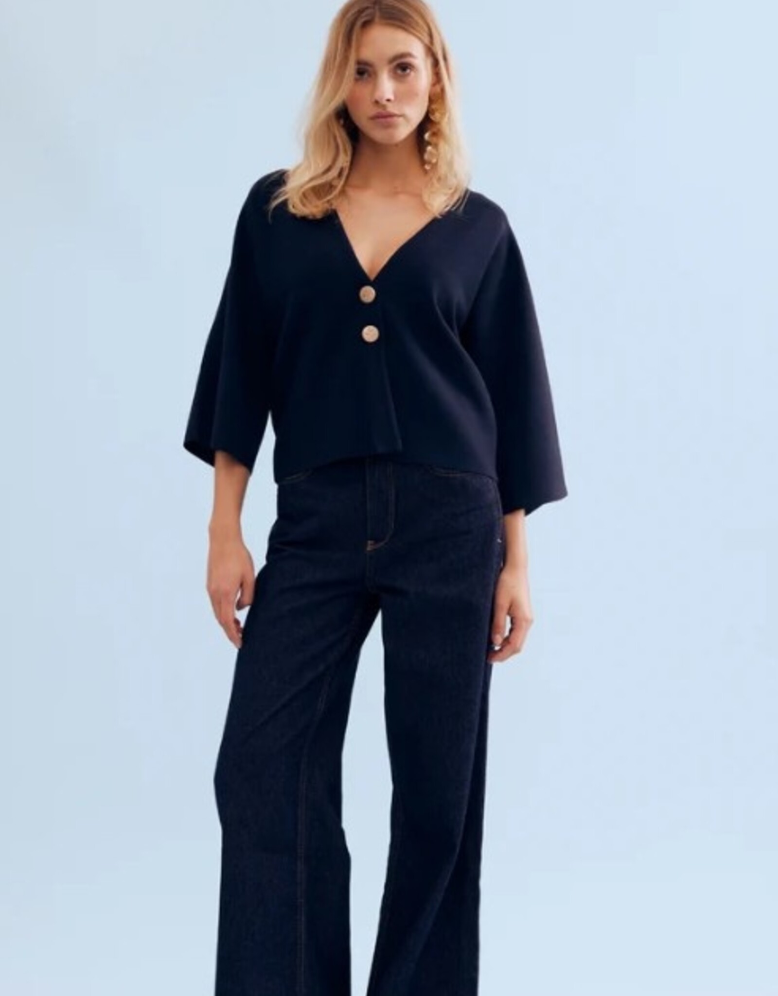 Leo&Ugo Vest Jasje  Marie Navy 7/8 Mouw