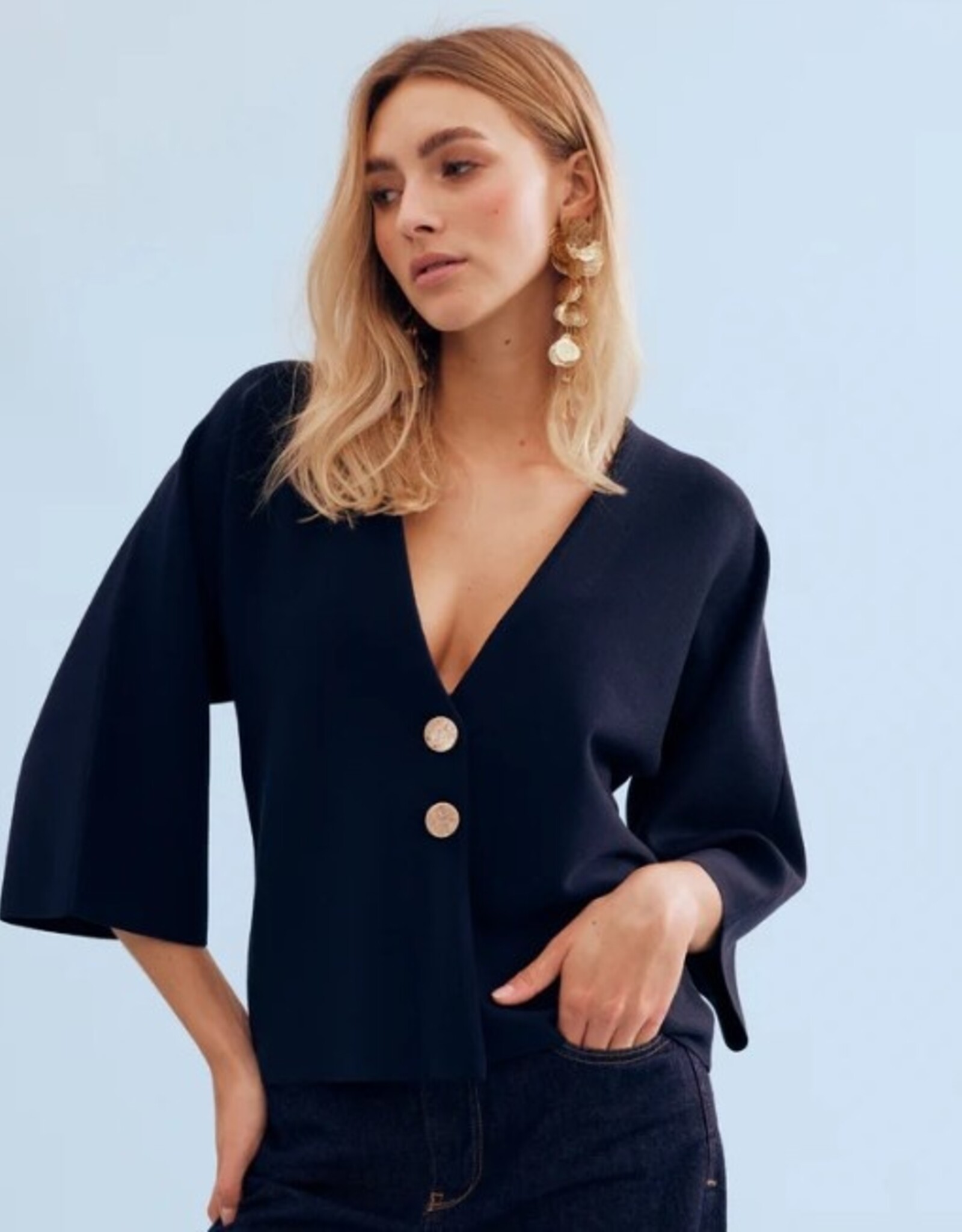 Leo&Ugo Vest Jasje  Marie Navy 7/8 Mouw