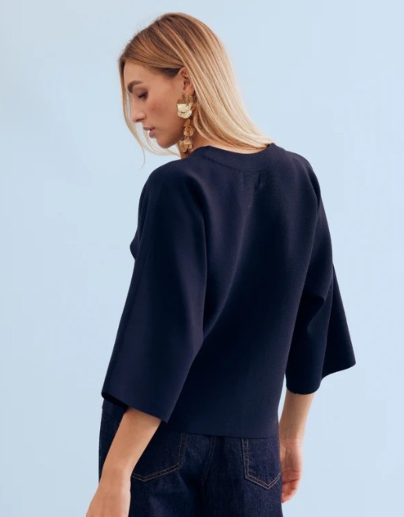 Leo&Ugo Vest Jasje  Marie Navy 7/8 Mouw