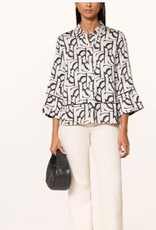 Marc Aurel Blouse Jasje Wijde Mouw Grafische Print Crème Varied