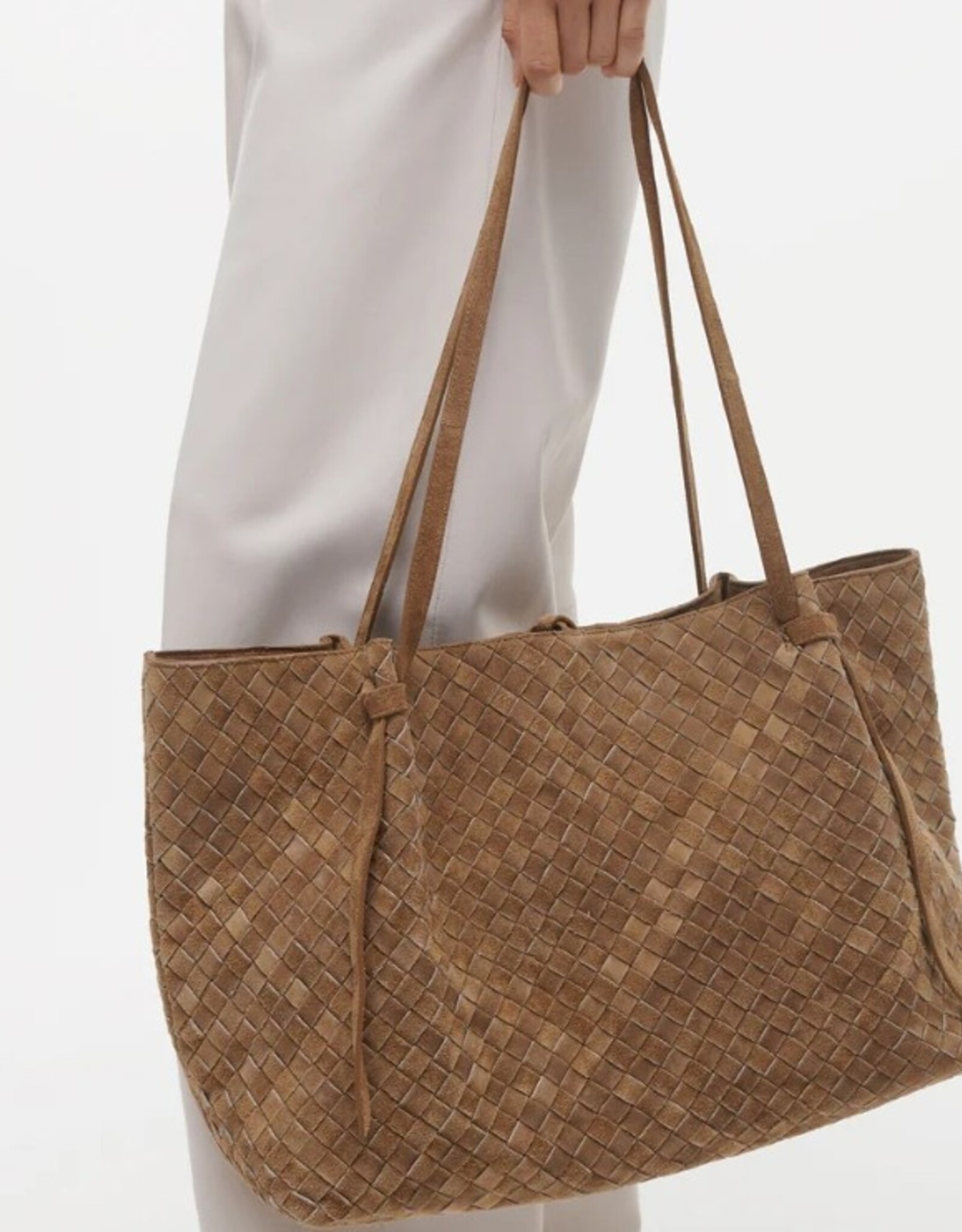 Studio AR Big Shopper Liandra  Gevlochten Butter