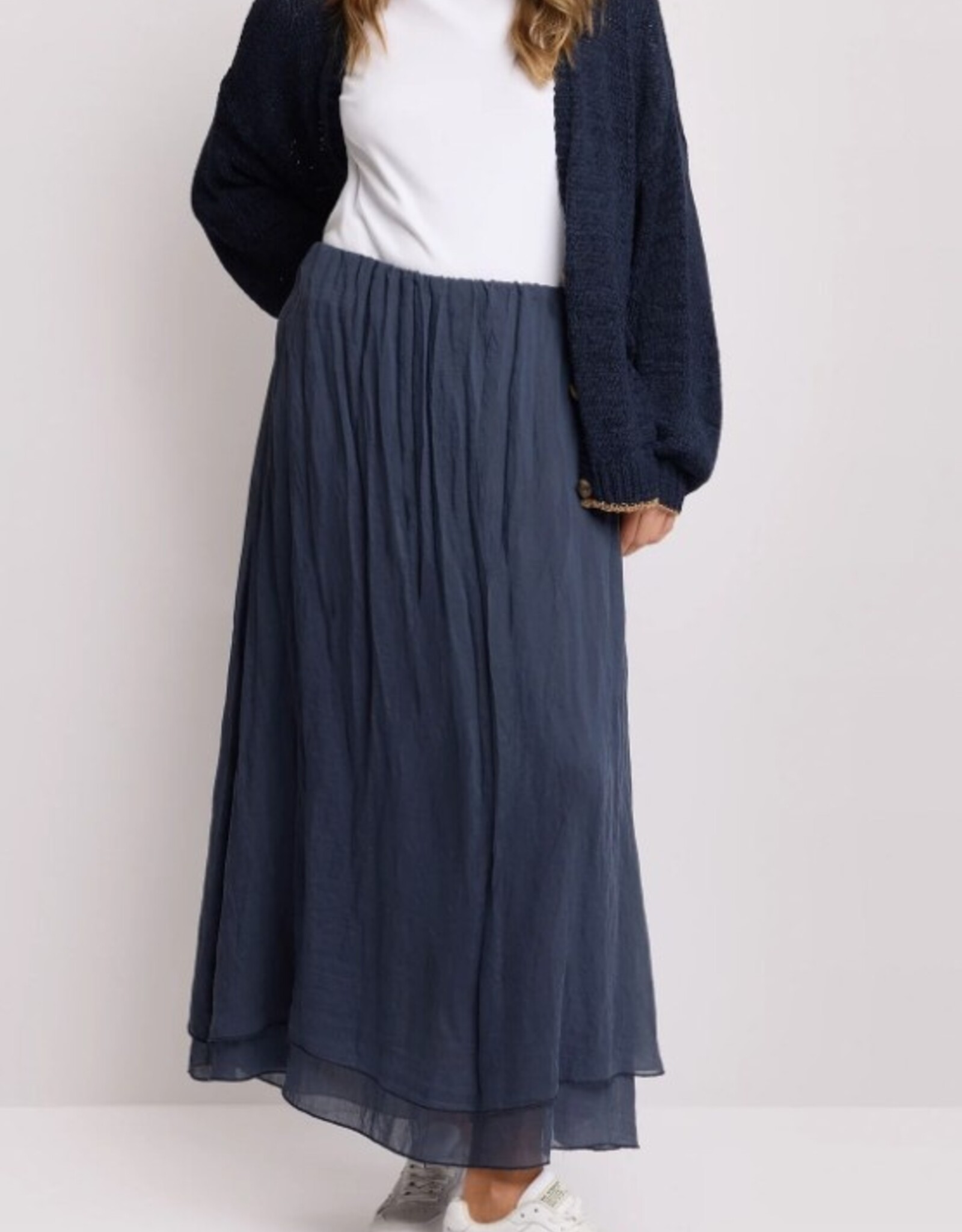 Kocca Ohiane Lange Rok Donker Blauw