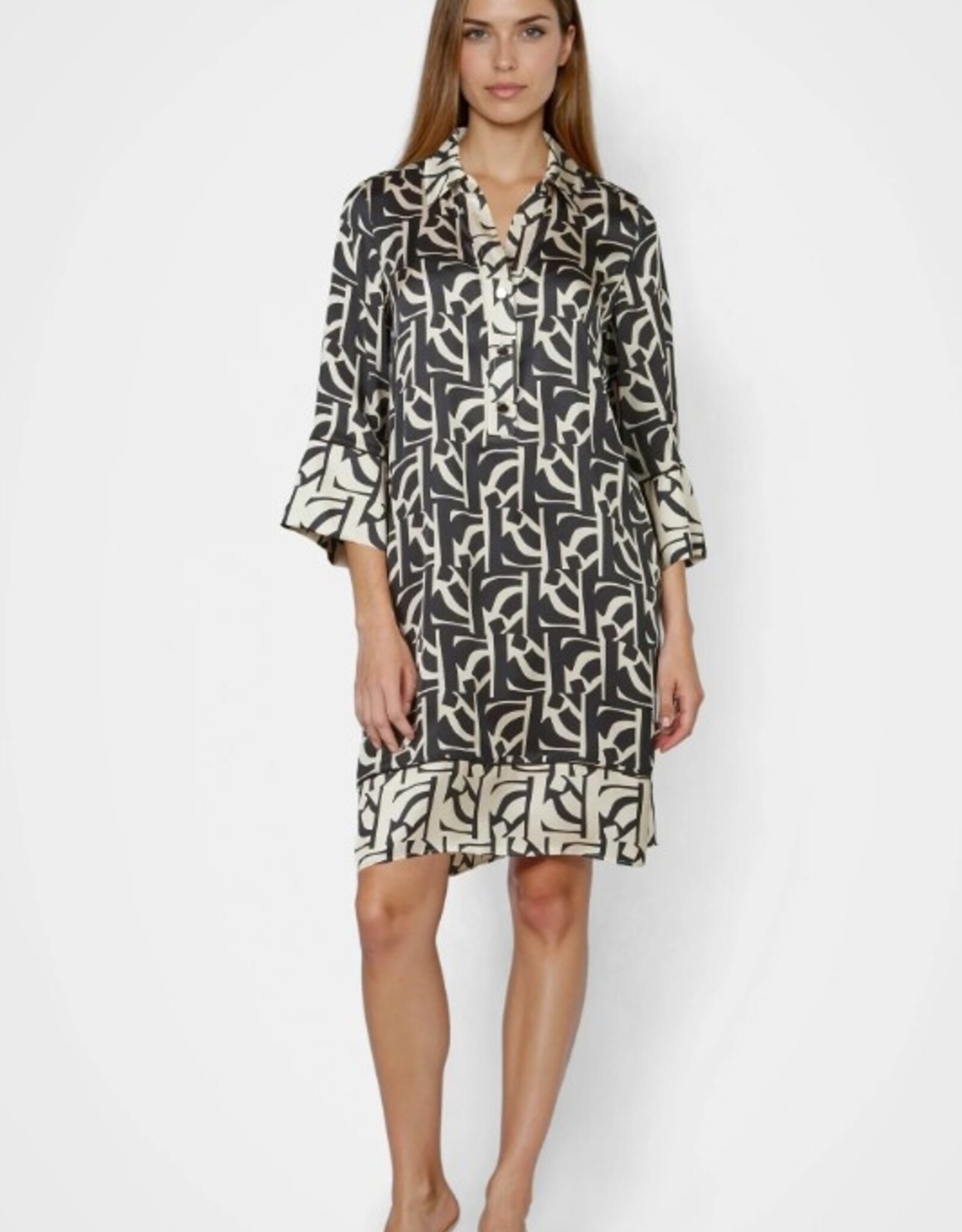 Marc Aurel Polojurk Grafische Print Black Varied