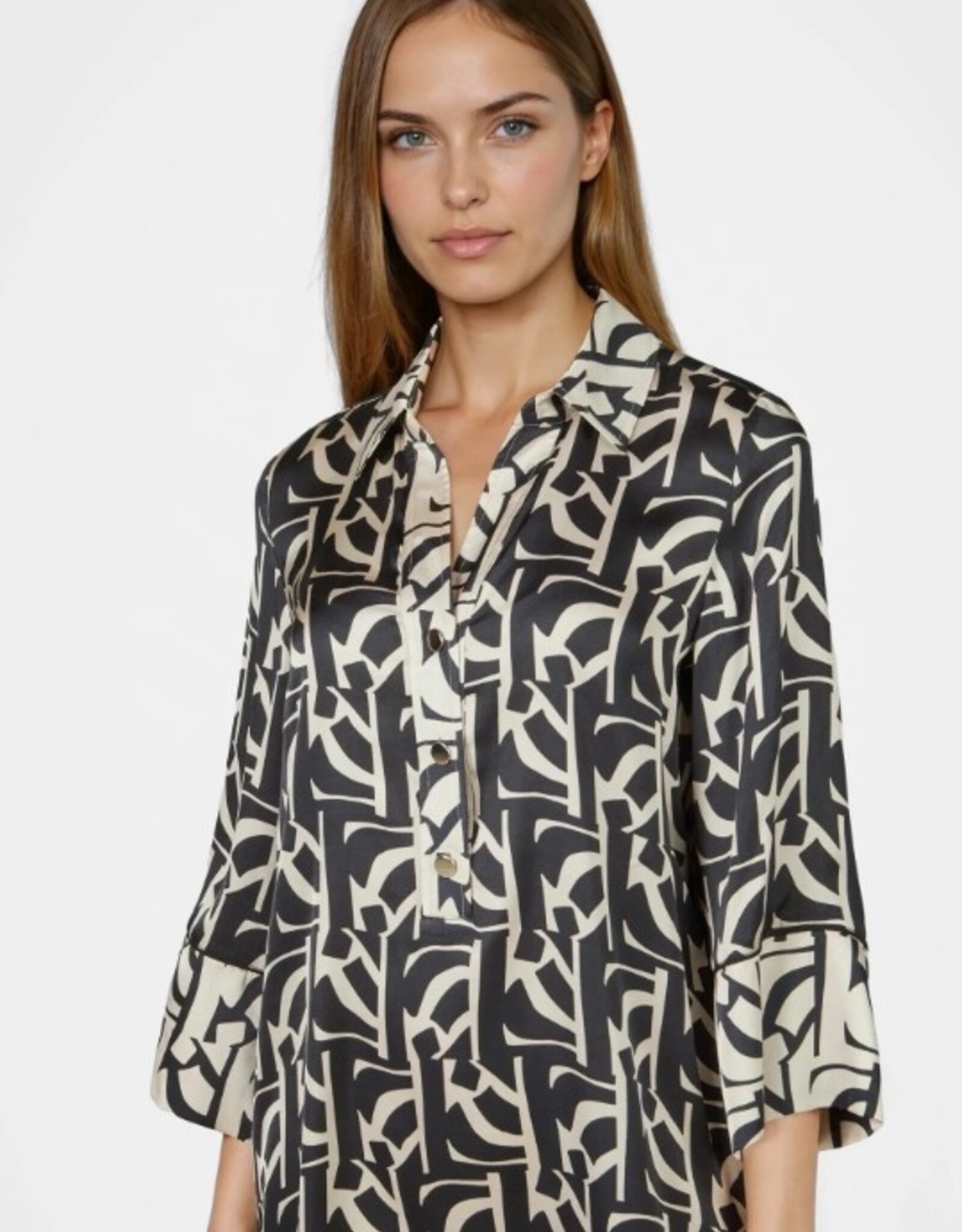 Marc Aurel Polojurk Grafische Print Black Varied