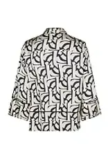 Marc Aurel Blouse Jasje Wijde Mouw Grafische Print Crème Varied