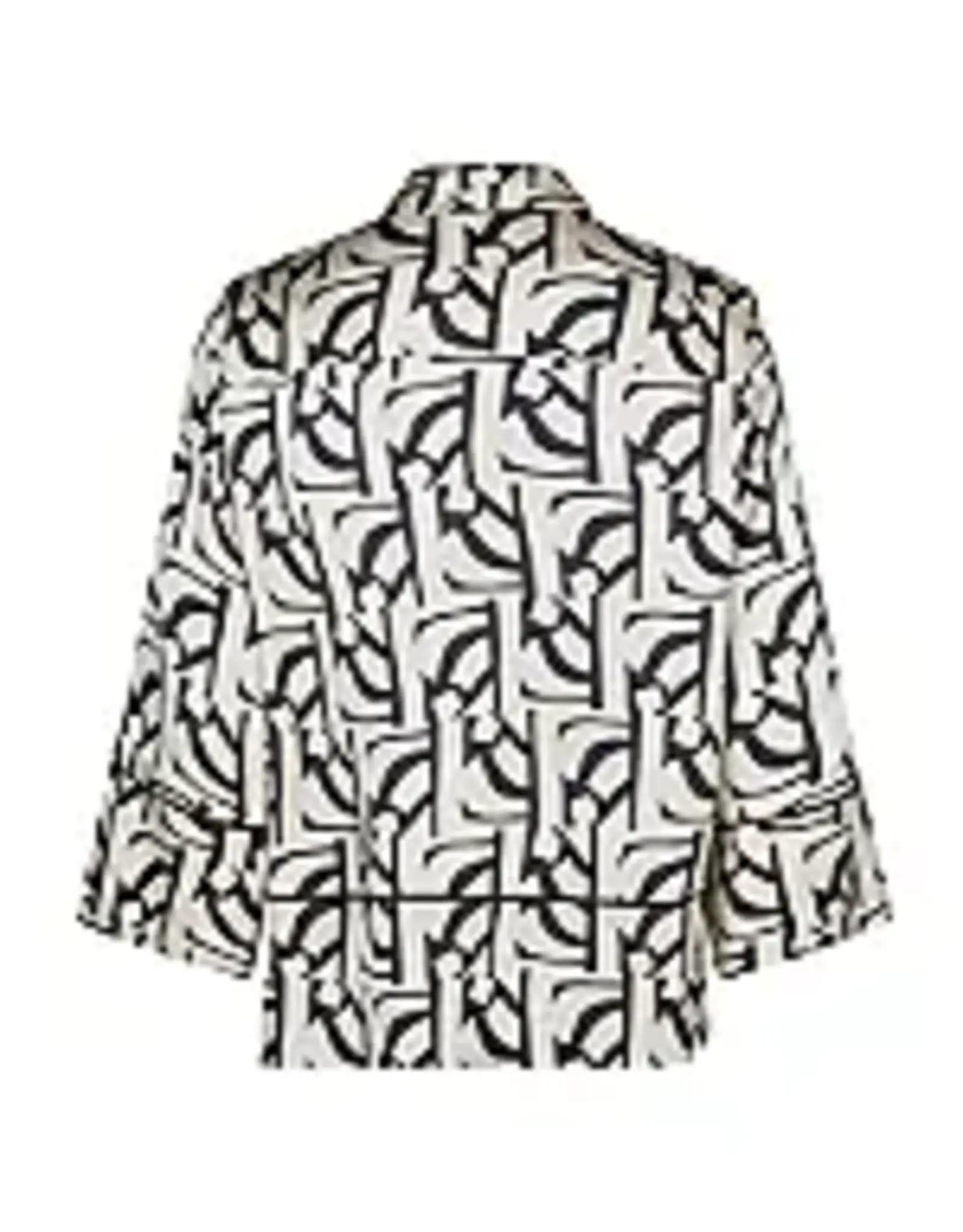 Marc Aurel Blouse Jasje Wijde Mouw Grafische Print Crème Varied