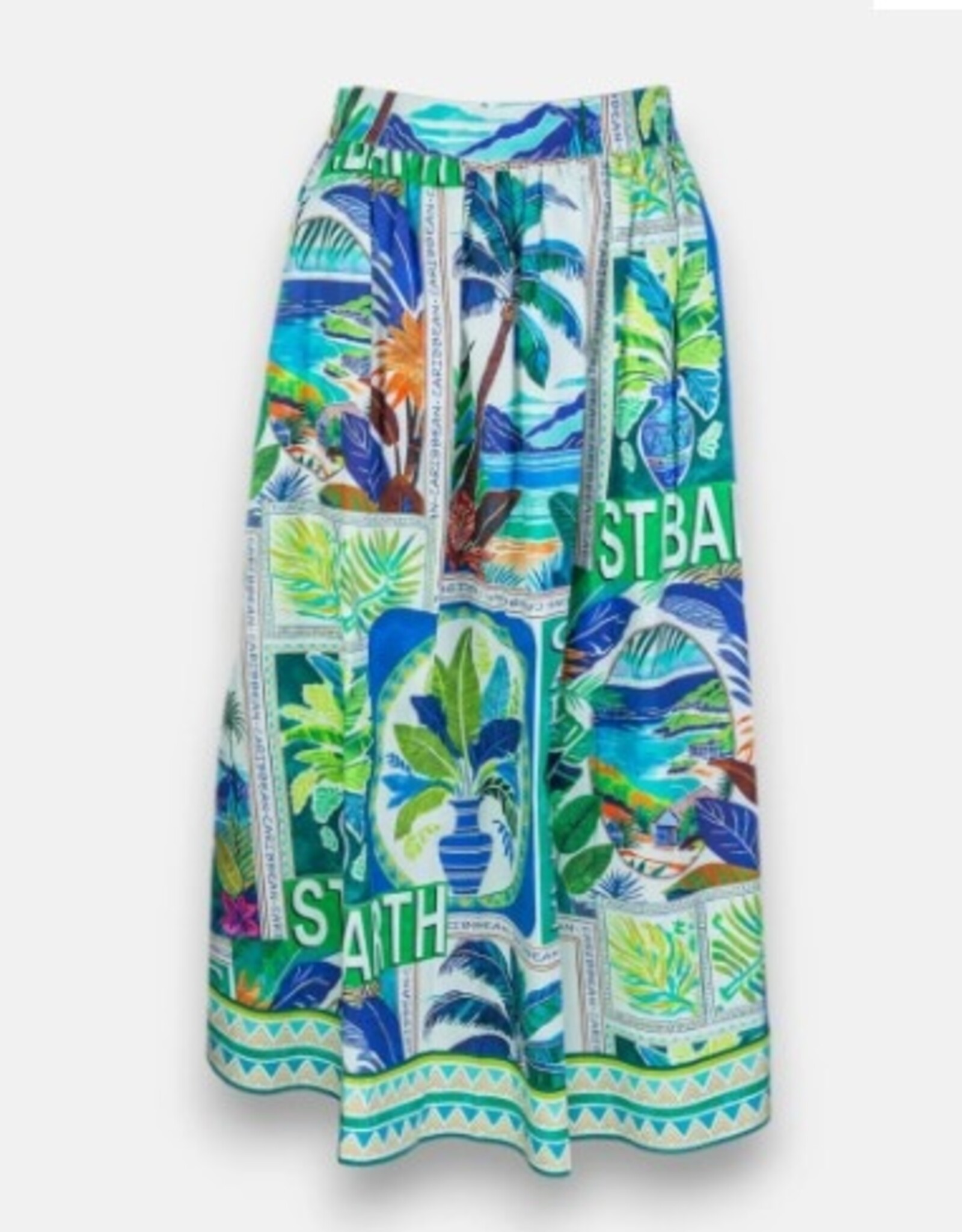 Princess goes Hollywood Rok St Barth Print Blauw Groen