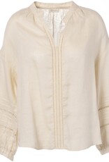 JcSophie Leslie Blouse Met Festoon Steek Front Sand