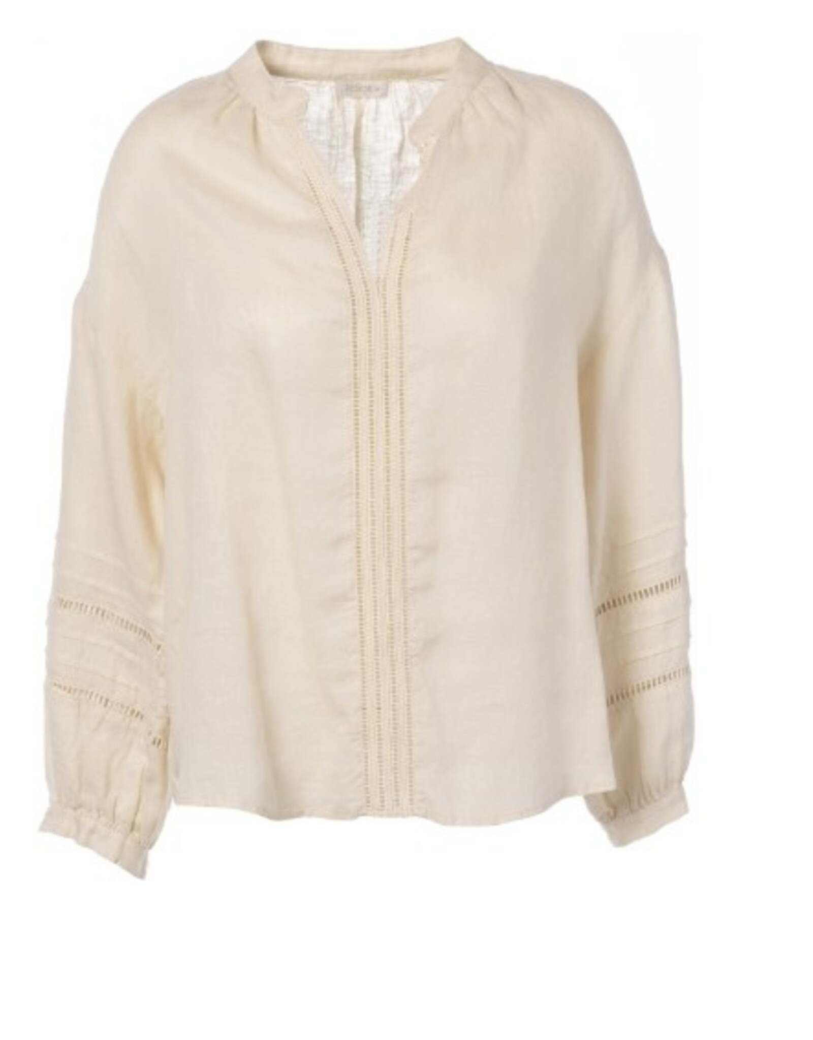 JcSophie Leslie Blouse Met Festoon Steek Front Sand
