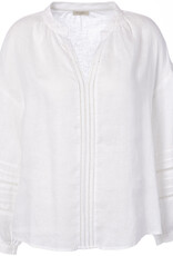 JcSophie Leslie Blouse Met Festoon Steek Front Off White