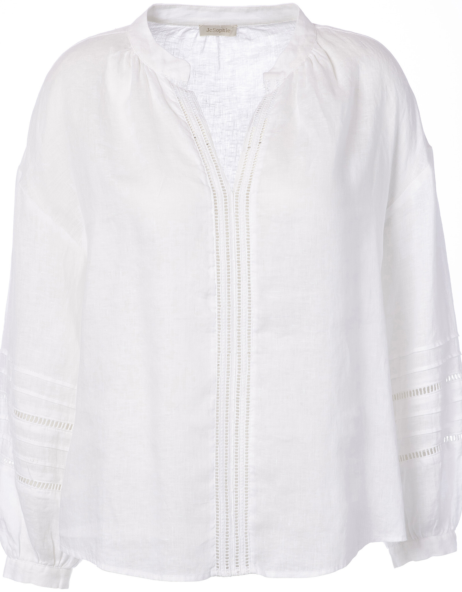 JcSophie Leslie Blouse Met Festoon Steek Front Off White