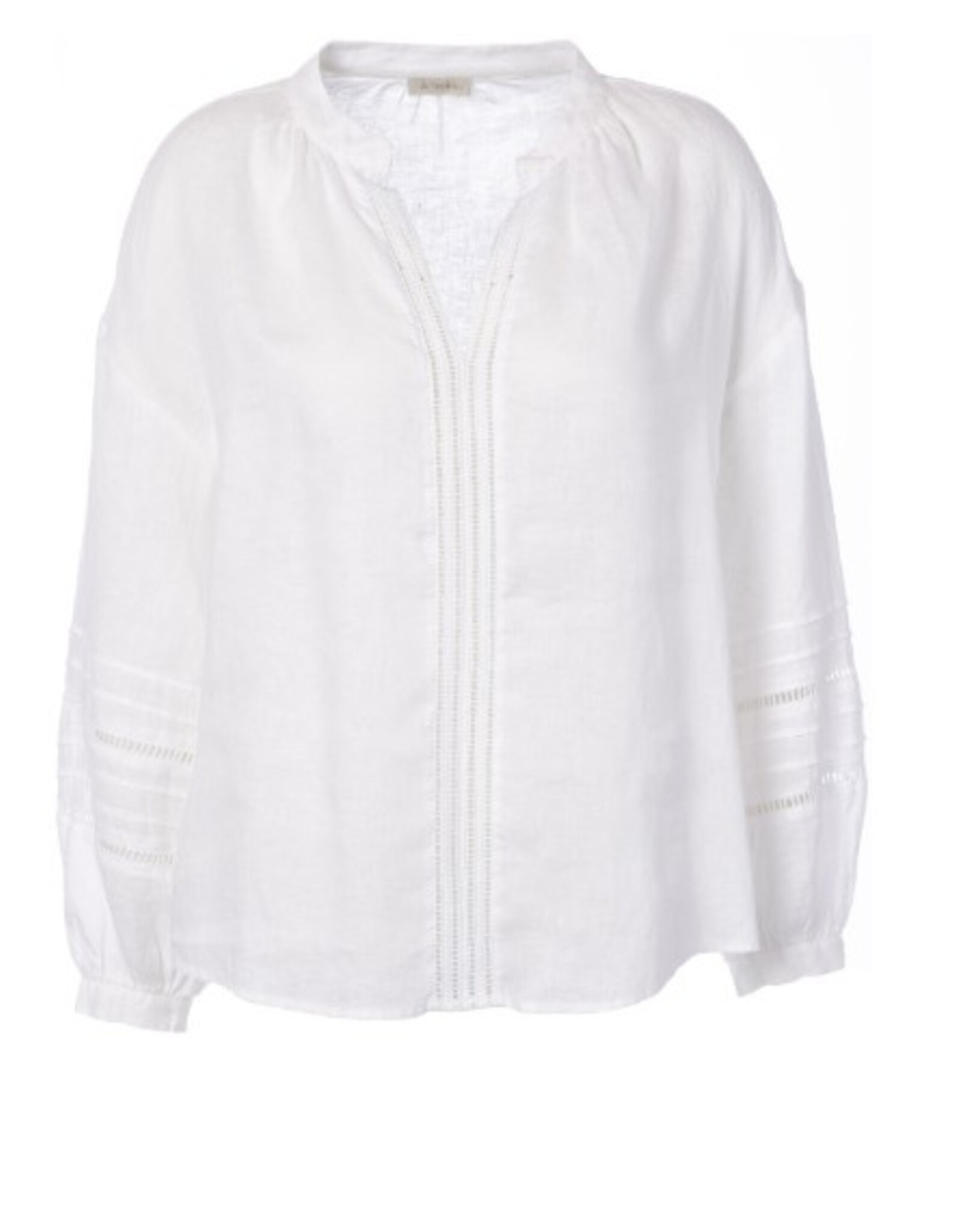 JcSophie Leslie Blouse Met Festoon Steek Front Off White