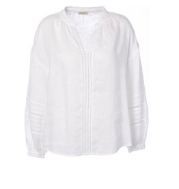 JcSophie Leslie Blouse Met Festoon Steek Front Off White