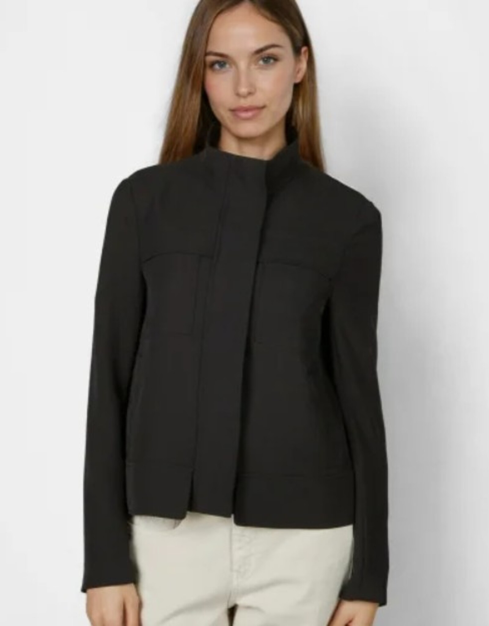 Marc Aurel Sportief Jack Opstaande Kraag Rits Zwart