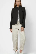 Marc Aurel Sportief Jack Opstaande Kraag Rits Zwart