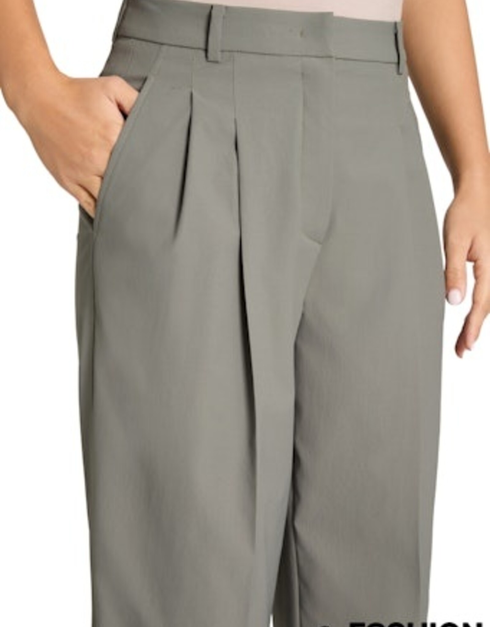 Cambio Pantalon Emilie Bandplooi Green Herb