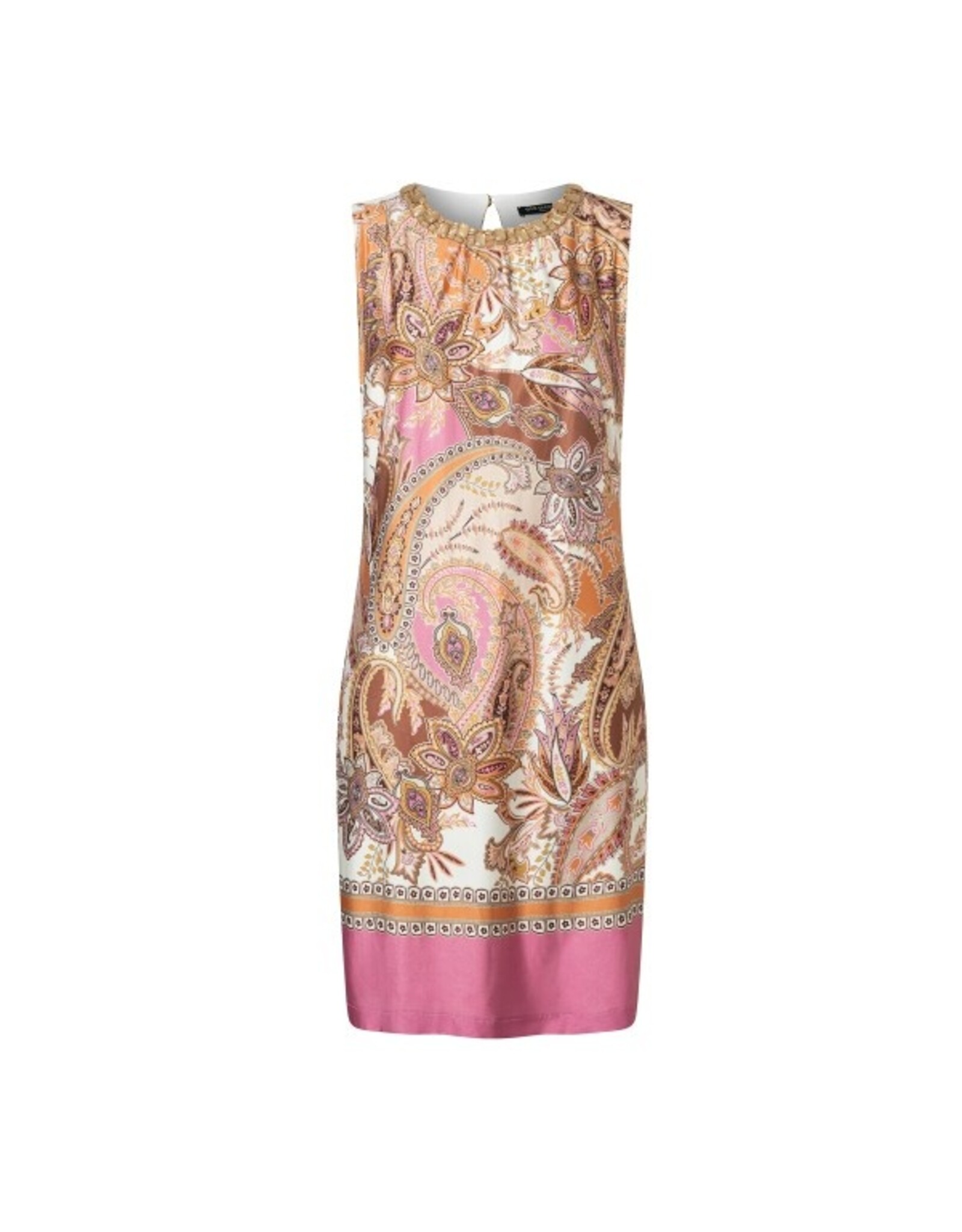 Ana Alcazar Jurk Kort Paisley RH Stenen Beige Roze